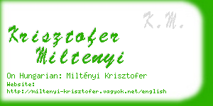 krisztofer miltenyi business card